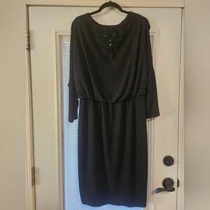 Plus size like new black cocktail dress by London Times 14w